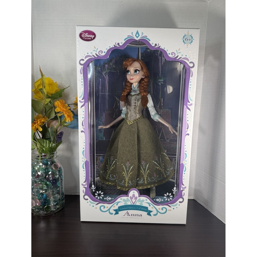 DISNEY Store Frozen ANNA Green Dress 17"Doll Limited Edition 1 Of 5000
